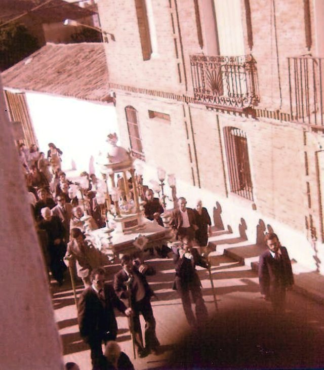 Foto de la procesión de Santo Toribio en Mayorga 1978