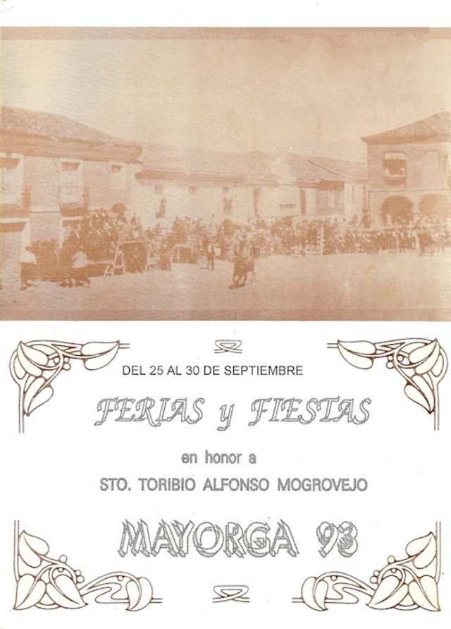 Portada programa fiestas Mayorga 1993