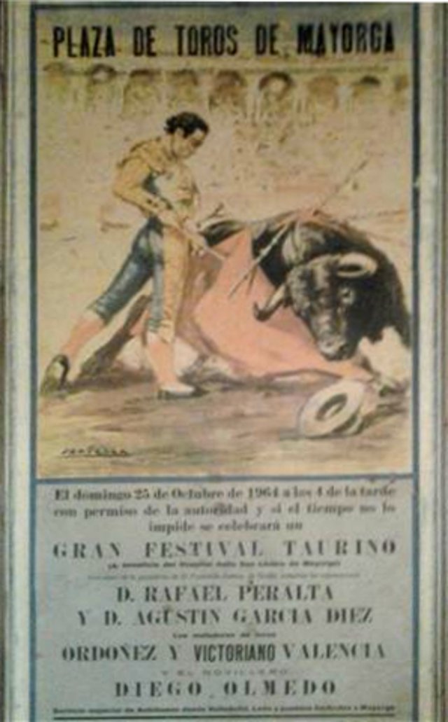 Foto de un cartel taurino de Mayorga