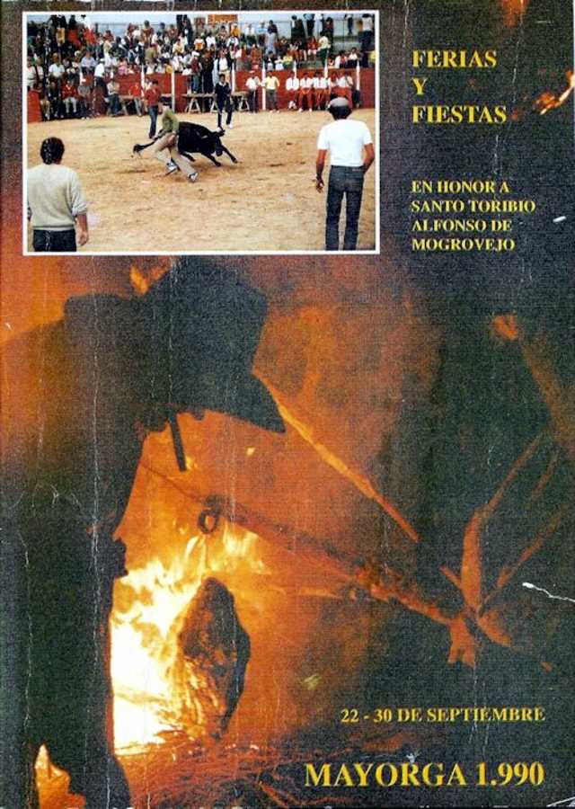 Portada programa fiestas Mayorga 1990