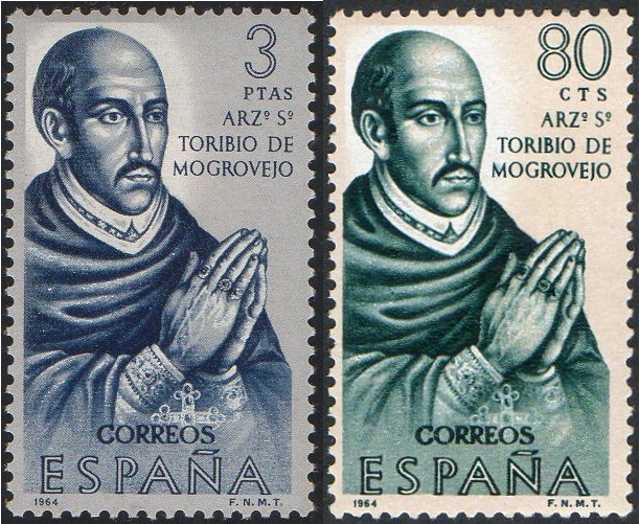 Dos sellos de Santo Toribio Mogrovejo1964