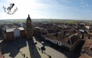 Vista aérea de la Plaza España de mayorga 2014